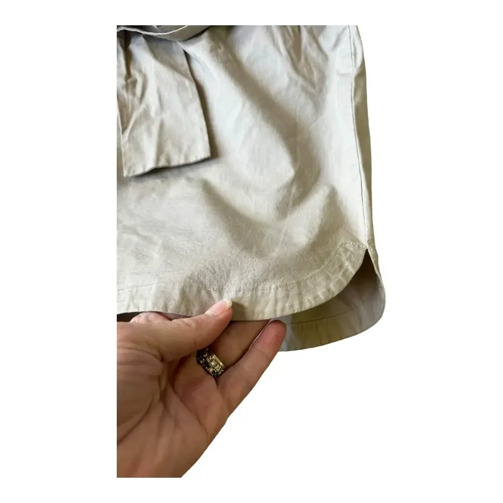 NWT Kate Spade Saturday Paper Bag Belted Shorts high rise mushroom size Medium